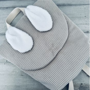 sac bébé lapin côtelé personnalisé