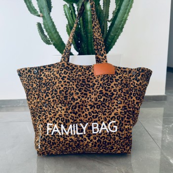 Sac à langer tout personnalisé femme léopard famille bag
