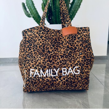 Sac fourre tout personnalisé femme léopard Family bag