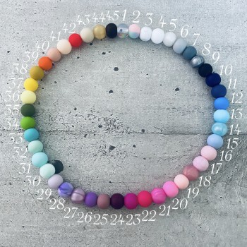 Couleurs des perles en silicone pour attache tétine personnalisée
